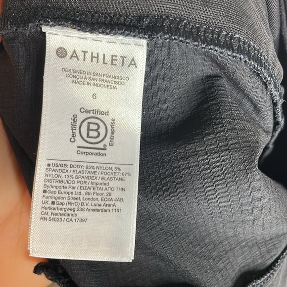 Athleta | Women’s Black Trekkie North Ripstop Ankle Pants Size 6 Zip Pockets - Picture 8 of 9